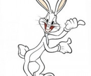 Coloriage et dessins gratuit Bugs Bunny en couleur à imprimer