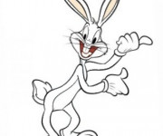 Coloriage et dessins gratuit Bugs Bunny en couleur à imprimer