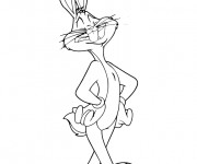 Coloriage Bugs Bunny lapin