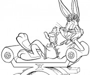 Coloriage Bugs Bunny le césar