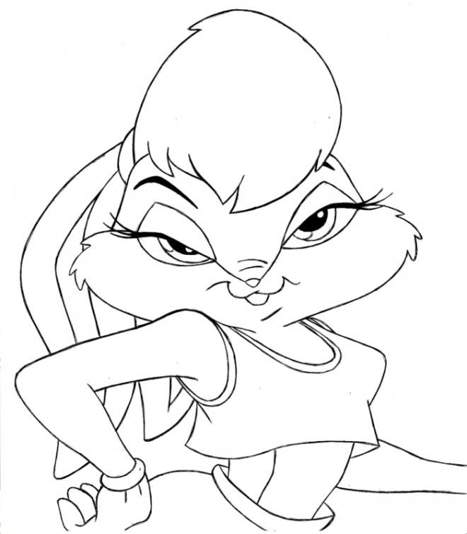 Coloriage Bugs Bunny Lola Dessin Gratuit A Imprimer