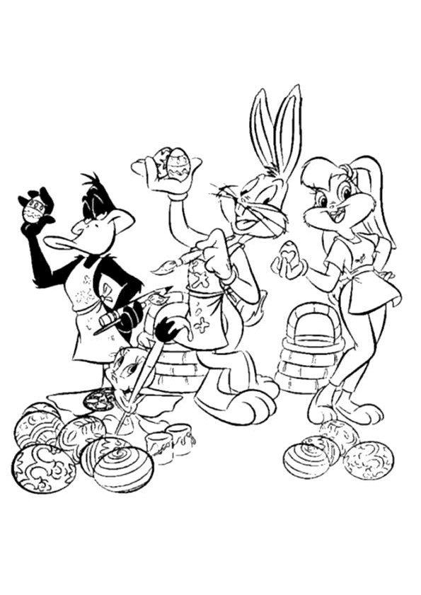 Coloriage et dessins gratuits Bugs Bunny,  Lola et Daffy à imprimer