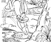Coloriage et dessins gratuit Bugs Bunny s'enfuit à imprimer