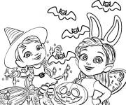 Coloriage Butter Beans Caf&eacute; Enchant&eacute; pour Halloween
