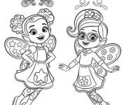 Coloriage et dessins gratuit Fées Dazzle et Poppy de Butter Beans Cafe Enchante à imprimer