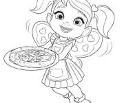 Coloriage et dessins gratuit Le pizza delicieux de Cricket Butter Beans Cafe Enchante à imprimer