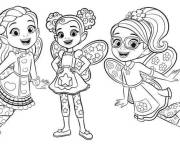 Coloriage et dessins gratuit Les f&eacute;es princesse de Butter Beans Cafe Enchante à imprimer