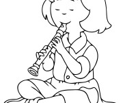 Coloriage Caillou et mousseline