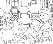 Coloriage Caillou et ses amis
