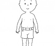 Coloriage et dessins gratuit Caillou sourit à imprimer