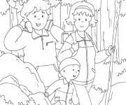 Coloriage La famille caillou