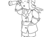 Coloriage Le pirate Caillou