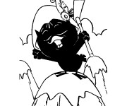 Coloriage Calimero chante