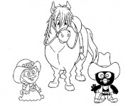 Coloriage Calimero et Priscilla en ligne