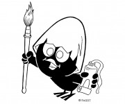 Coloriage Calimero peint