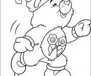 Coloriage Calinour fait du ski