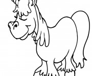 Coloriage Calinours cheval