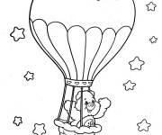 Coloriage Calinours dans un ballon