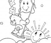 Coloriage Calinours et la soleil