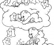 Coloriage Calinours et les &eacute;toiles