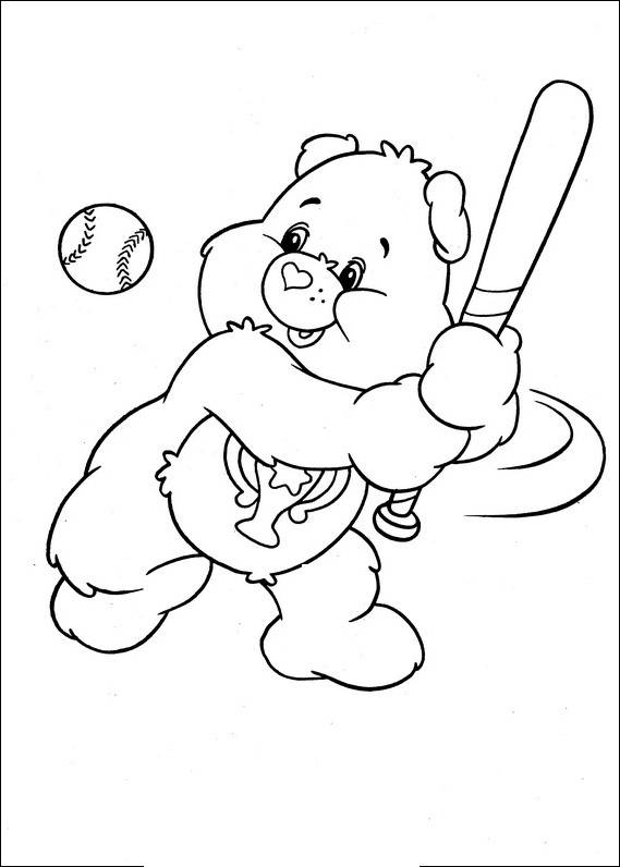 Coloriage et dessins gratuits Calinours joue au Baseball à imprimer