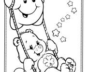 Coloriage Calinours joue avec l'&eacute;toile
