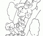 Coloriage Calinours jouent