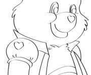 Coloriage Calinours souriant