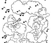 Coloriage Les Calinours aiment la musique