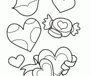 Coloriage Bonbon d'amour