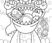 Coloriage Capitaine Bobette &agrave; l'int&eacute;rieur de la bouche de Turbo Toilet