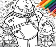 Coloriage Capitaine Bobette avec des crayons de couleur