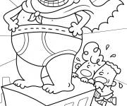 Coloriage Capitaine Bobette avec George et Harold