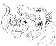 Coloriage Capitaine Bobette contre le monstre