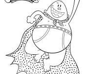 Coloriage Capitaine Bobette en volant