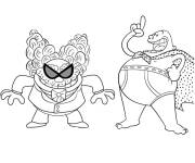 Coloriage Capitaine Bobette et le m&eacute;chant de la s&eacute;rie
