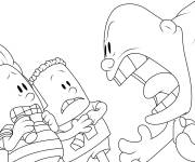 Coloriage Capitaine Slip en col&egrave;re