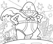 Coloriage George et Harold et Capitaine Bobette