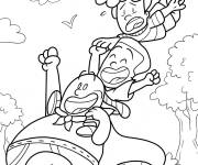 Coloriage Harold et George sur Capitaine Bobette
