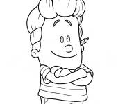 Coloriage Harold souriant de dessin anim&eacute; Capitaine Bobette