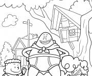 Coloriage Les amis de Capitaine Bobette