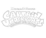 Coloriage et dessins gratuit Logo de dessin animé Captain Underpants à imprimer
