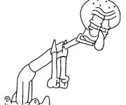 Coloriage et dessins gratuit Carlo le calamar &eacute;nerv&eacute; à imprimer