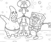 Coloriage et dessins gratuit Carlo Tentacule avec ses meilleurs amis à imprimer