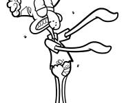 Coloriage Carlo Tentacule comme zombie