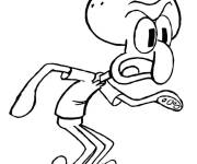 Coloriage et dessins gratuit Carlo Tentacule en noir et blanc à imprimer