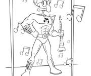 Coloriage Carlo Tentacule muscl&eacute;