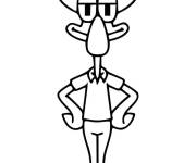 Coloriage Carlo Tentacule qui sourit