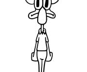 Coloriage Carlo Tentacule triste