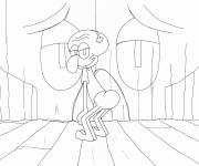Coloriage La danse amusante de Carlo Tentacule
